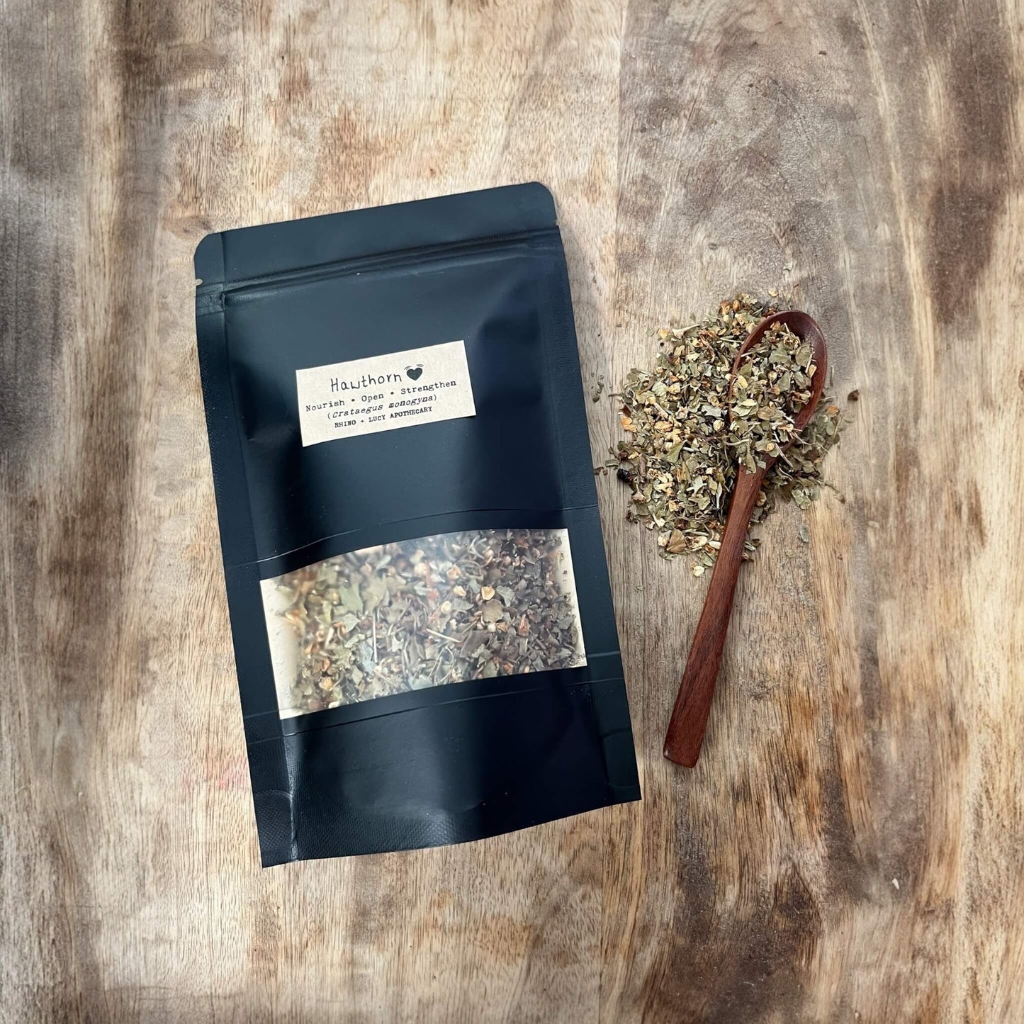 Hawthorn supports heart health, emotional balance, and energetic protection. A sacred plant for love, resilience, and gentle cardiovascular support. Shop Rhino and Lucy, Curated Herbal Teas for Wellness, Ritual & Gifting.