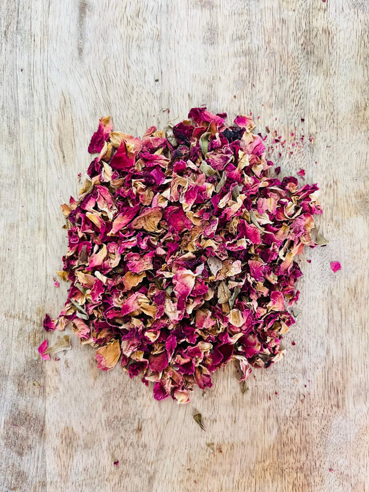 Rose petals open the heart, uplift the spirit, and support emotional healing. A sacred herb for love, self-care, and sensual tea or bath rituals. Shop Rhino and Lucy, Curated Herbal Teas for Wellness, Ritual & Gifting.