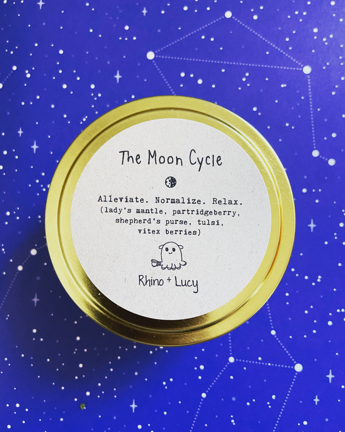 The Moon Cycle Herbal Tea | Vitex, Tulsi, Lady’s Mantle & Partridgeberry | Loose Leaf Tea | Rhino + Lucy