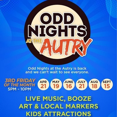 Odd Nights at the Autry, Los Angeles, 2023, Join Rhino & Lucy for an evening filled with live music, food trucks, a full bar, local crafters and exclusive gallery access. Rhino and Lucy will be performing Pendulum Tea Readings, and offering Custom & Curated Tea Blends and Vintage Finds! 🛍️ Free Parking at The Autry and the LA Zoo.Admission: $5. Kids under 1 are free. Cashless Only at the door. 