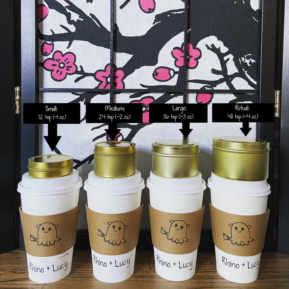 Rhino and Lucy | Tea Blend Sizes, Small, Medium, Large, Ritual