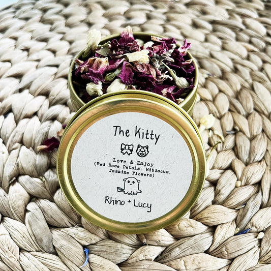 Lucy is a big Sanrio fan and has created 3 Character Themed Tea Blends to honor her favorite characters. Hello Kitty's Blend The Kitty (Red Rose Petals, Hibiscus, Jasmine Flowers) Pochacco's Blend The Pooch (Oolong & Chrysanthemum) Little Twin Star's Blend The Twins (Yarrow, Cornflowers, Pink Rose Petals) ❤️ | Shop Rhino and Lucy Teas Online!