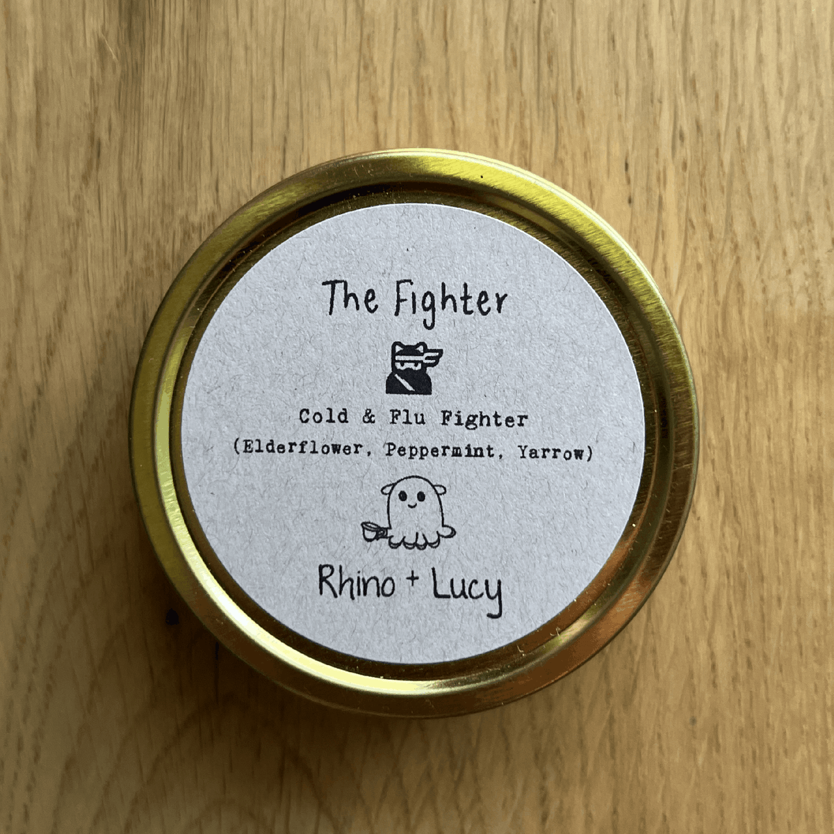 The Fighter Herbal Tea | Elderflower, Peppermint & Yarrow | Caffeine-Free Loose Leaf Tea | Rhino + Lucy