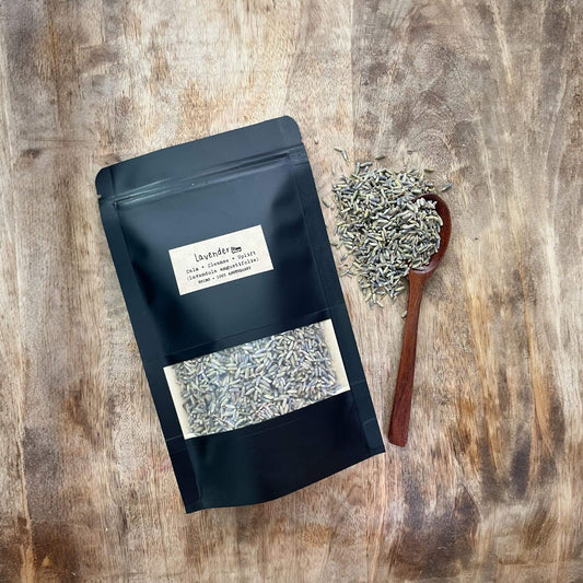 Lavender soothes the senses, calms the mind, and uplifts the spirit—perfect for tea, baths, and spiritual cleansing. A staple for any herbal apothecary. Shop Rhino and Lucy, Curated Herbal Teas for Wellness, Ritual & Gifting.