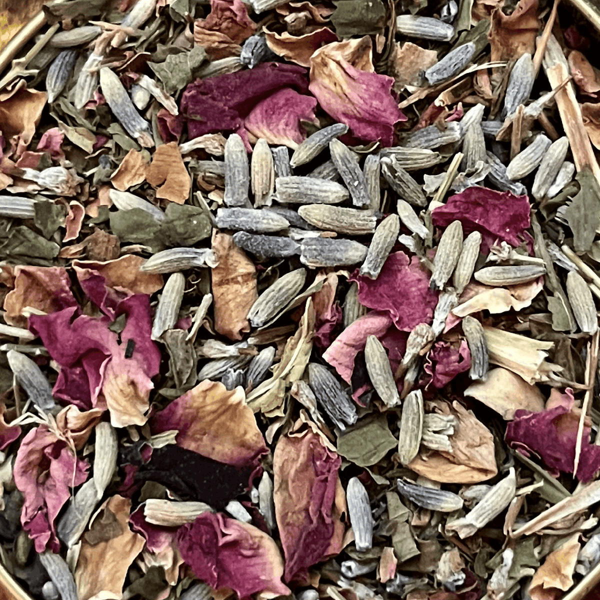 The Wind Down Herbal Tea | Rose, Lavender, Skullcap & St. John's Wort | Loose Leaf Tea | Rhino + Lucy
