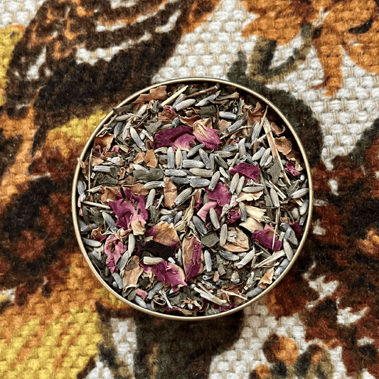 The Wind Down Herbal Tea | Rose, Lavender, Skullcap & St. John's Wort | Loose Leaf Tea | Rhino + Lucy