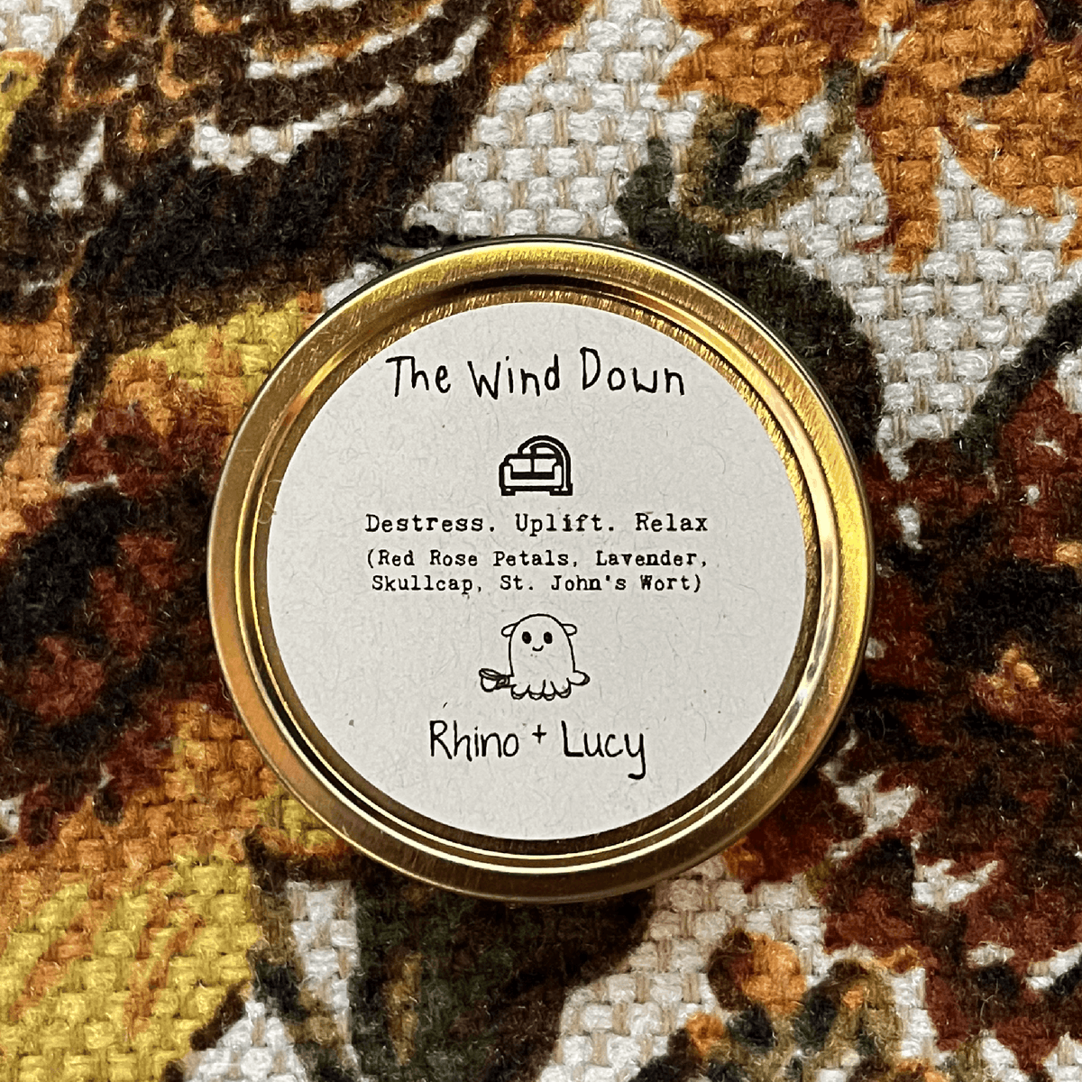 The Wind Down Herbal Tea | Rose, Lavender, Skullcap & St. John's Wort | Loose Leaf Tea | Rhino + Lucy